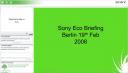 , Sony Europe Eco Briefing | Ένα webcast που εξελίχθηκε σε&#8230; slideshow
